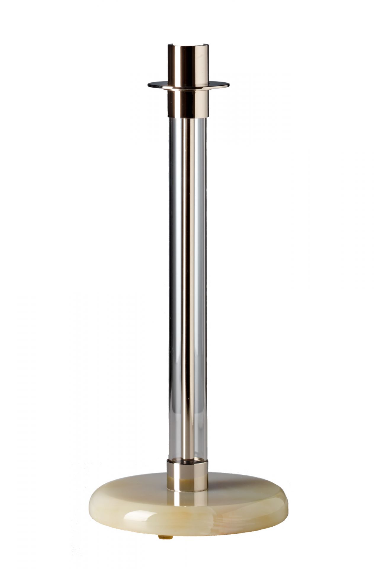 SL 30 Bauhaus Sabbatleuchter Kerzenständer Tecnolumen mit Onyx-Fuß, modernes Design für stimmungsvolle Beleuchtung.